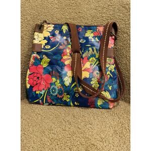 Sakroots Floral Multicolor Shoulder Bag with Zipper Accent for Women